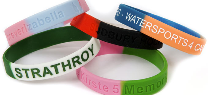 colour sectioned wristbands