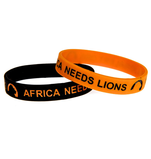 Africa Needs Lions colour filled debossed