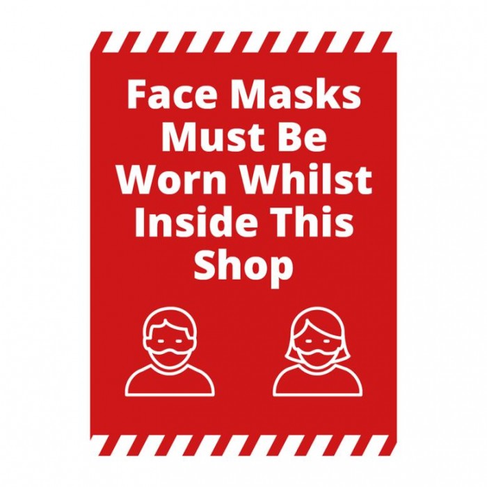 Poster - Face Masks red