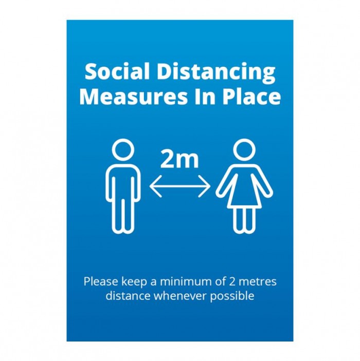 Poster - Social Distancing blue