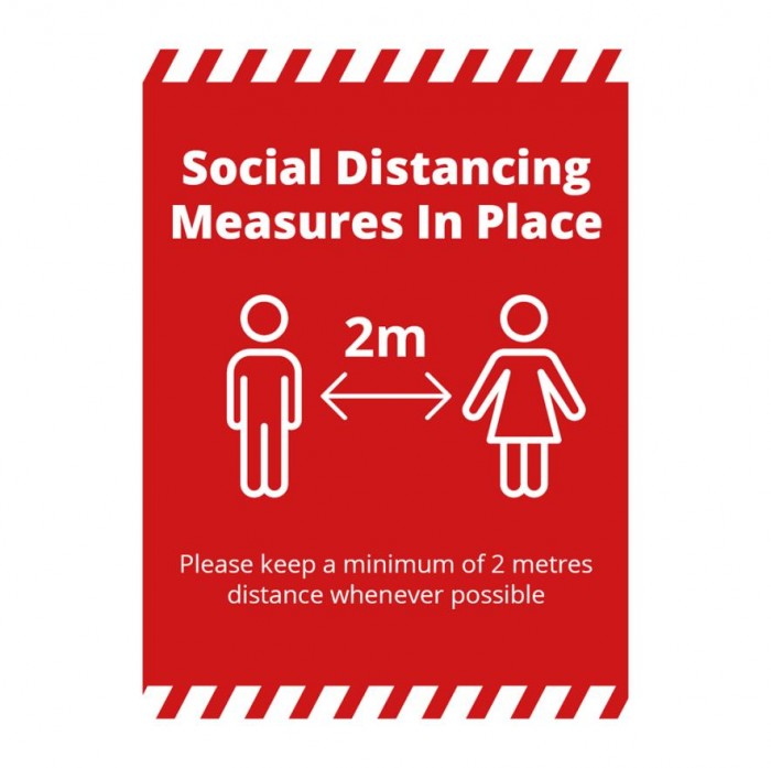 Poster - Social Distancing red