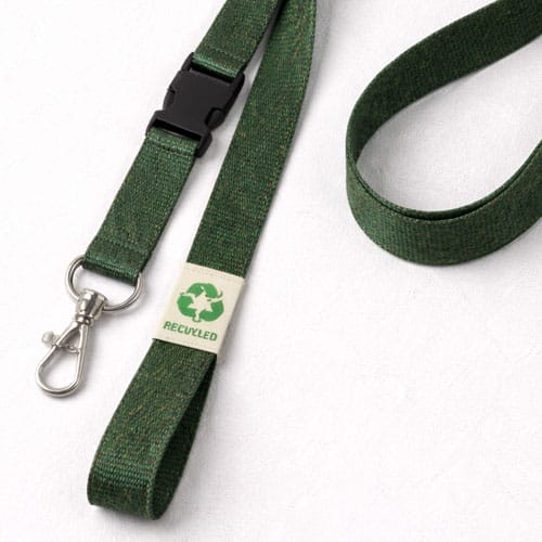 Eco-recycled designer lanyards (modern sustainability)