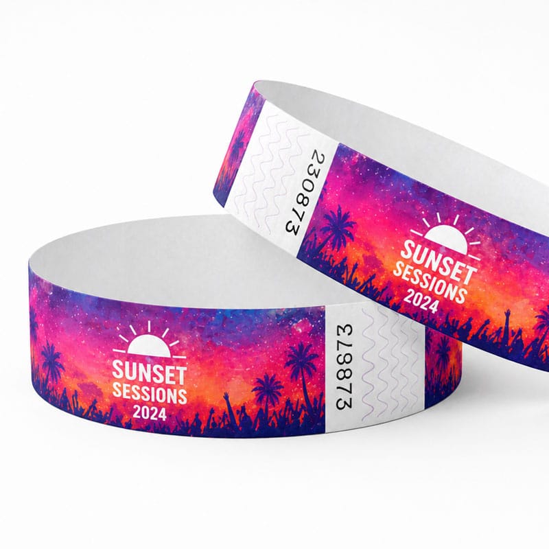 Printed Tyvek Wristbands in full colour