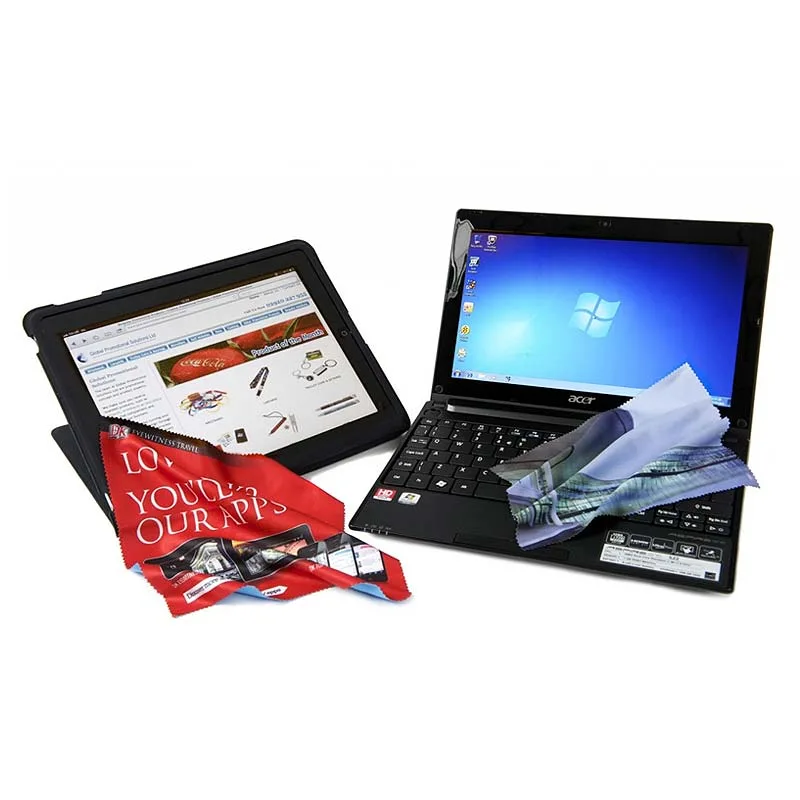 Promotional microfibre screen cleaning cloths – full colour custom printed, multiple sizes