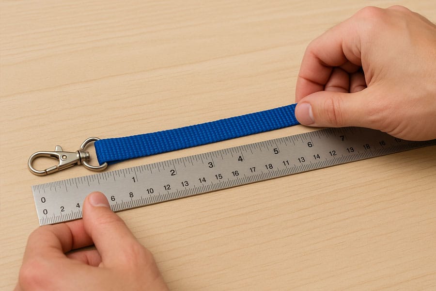 The most common lanyard size length in the UK is 90cm.