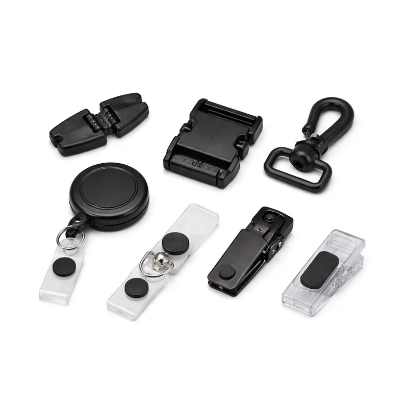 Plastic lanyard clips – safety breakaways, quick-release buckles, hooks, badge reels