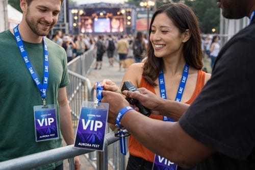 Printed promotional lanyards for festivals
