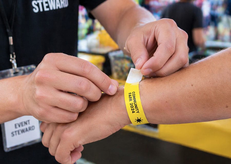 Tyvek wristbands are a low cost solution to securing your single-day event.